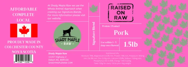 Shady Maple Pork 1.5lb Tub